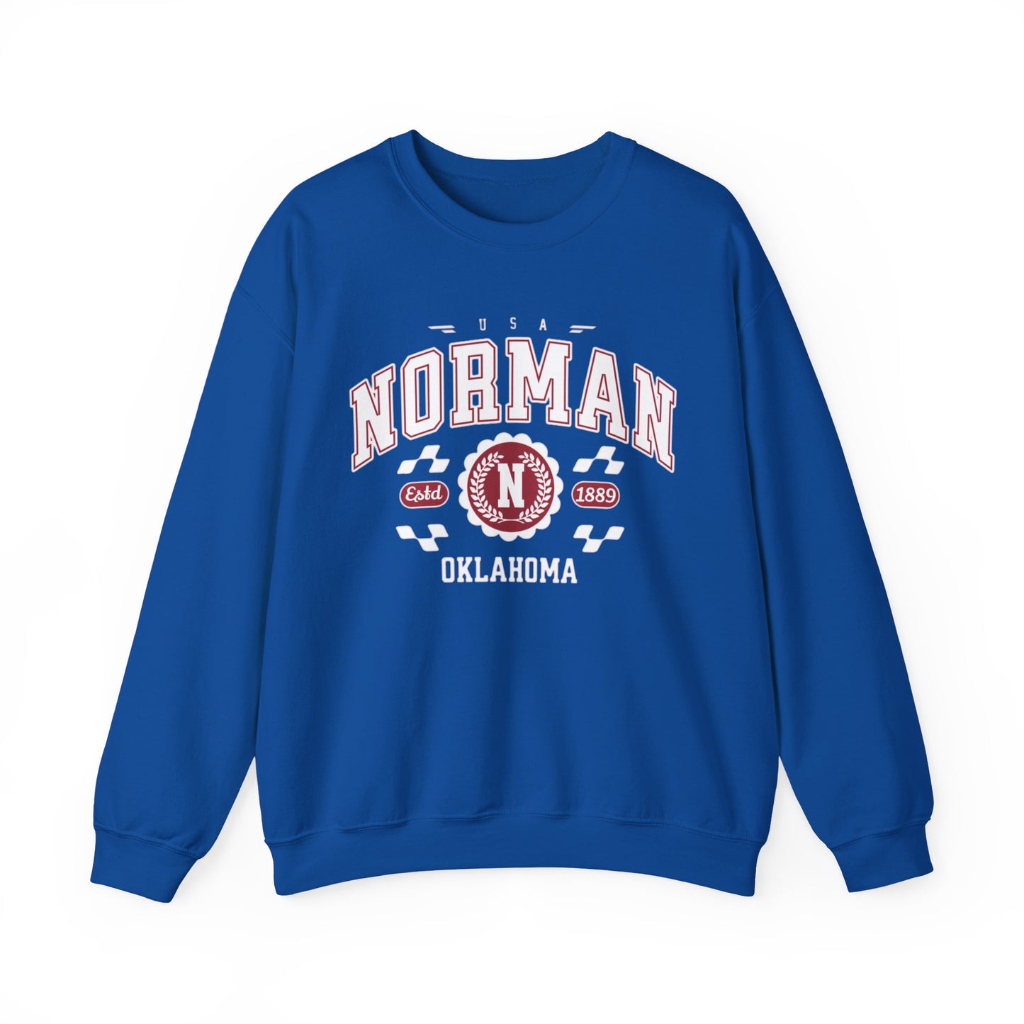 Vintage Normal Oklahoma Athletic Sports Design varsity pullover sweater  Crewneck Sweatshirt