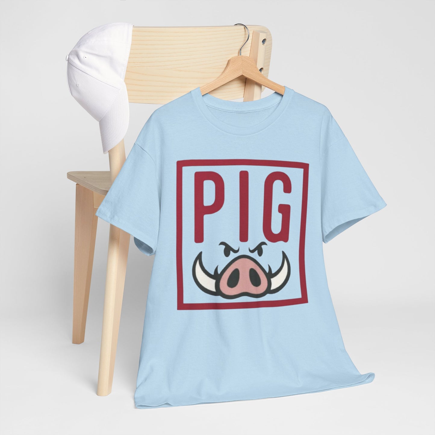 Arkansas Razorbacks Red “PIG” Fun Animal T-Shirt, Cute Gift for Animal Lovers, Quirky Everyday Wear, Unique Pig Design Shirt