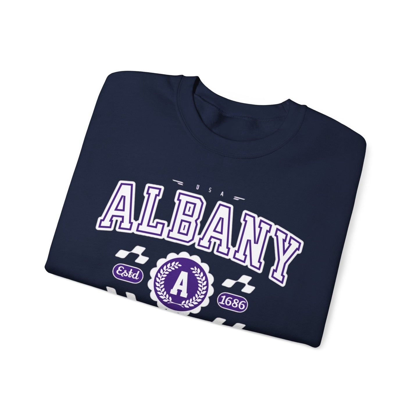 Vintage Albany New York Athletic Sports Design Crewneck Sweatshirt
