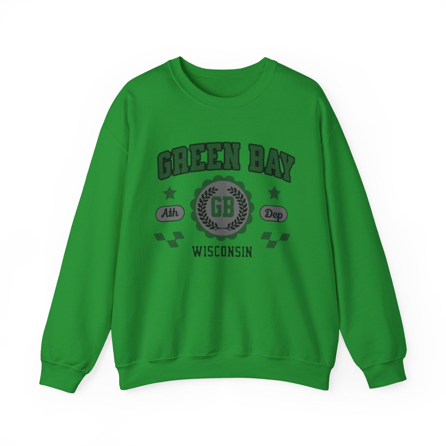 Wisconsin Green Bay  Vintage Athletic Sports Design Crewneck Sweatshirt