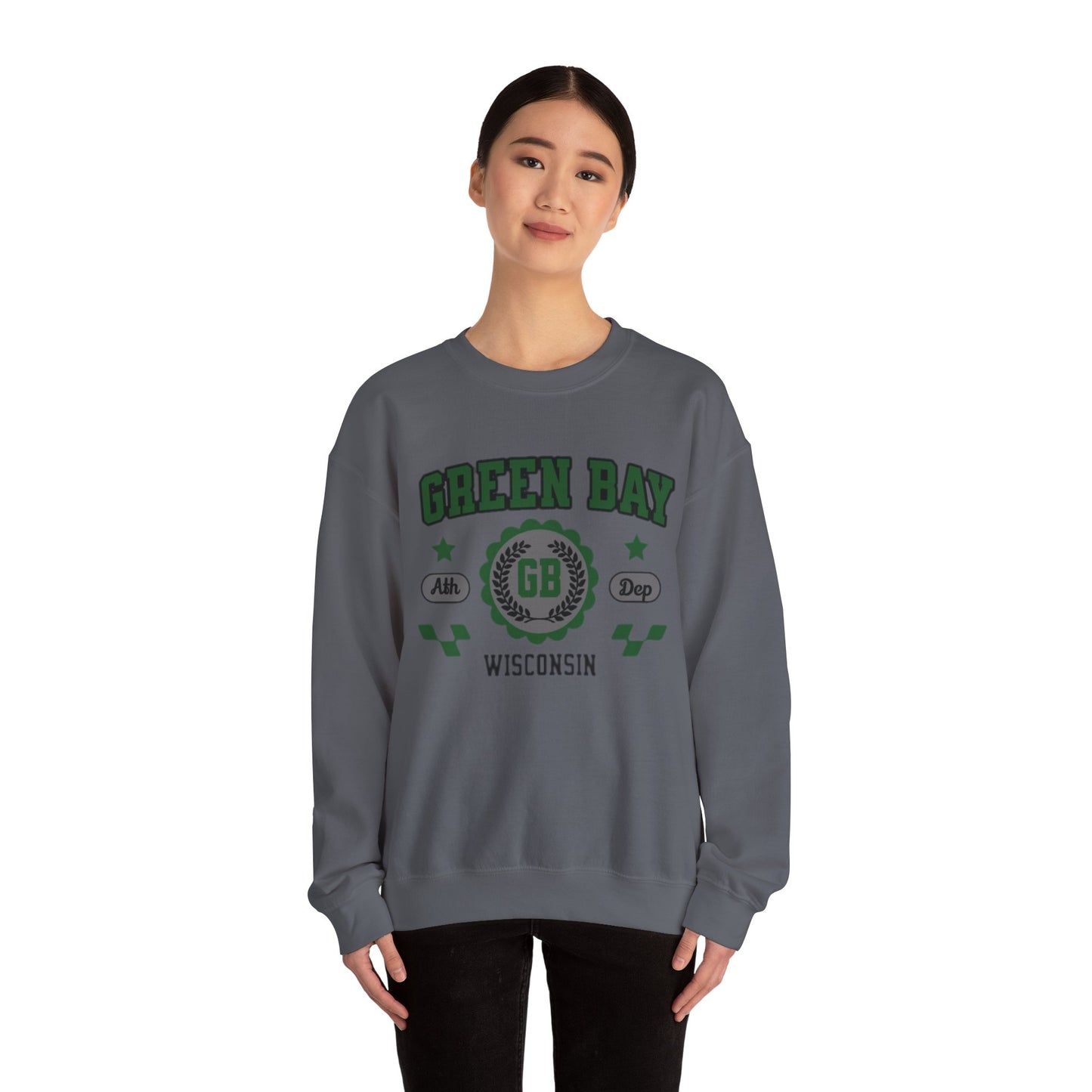 Wisconsin Green Bay  Vintage Athletic Sports Design Crewneck Sweatshirt