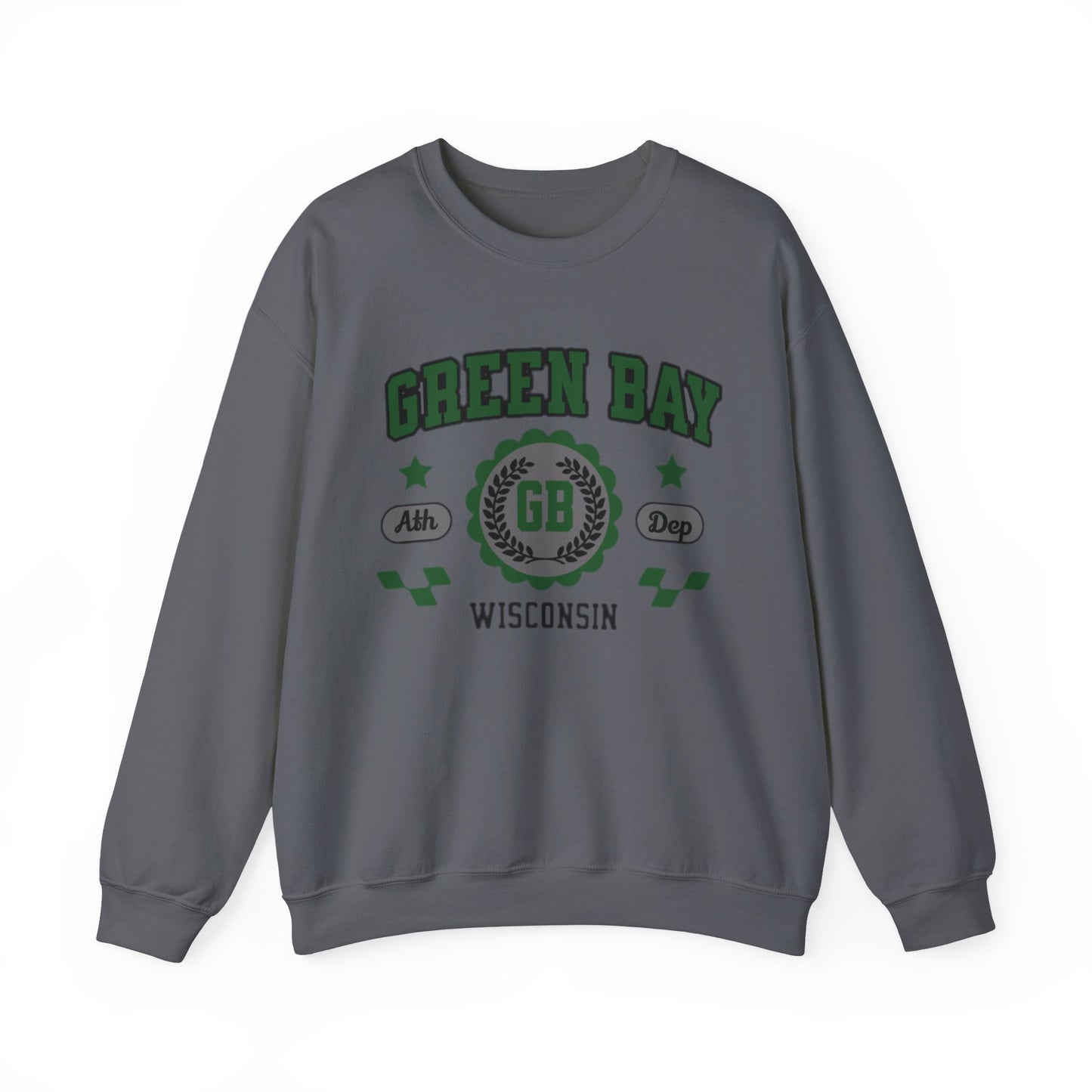 Wisconsin Green Bay  Vintage Athletic Sports Design Crewneck Sweatshirt