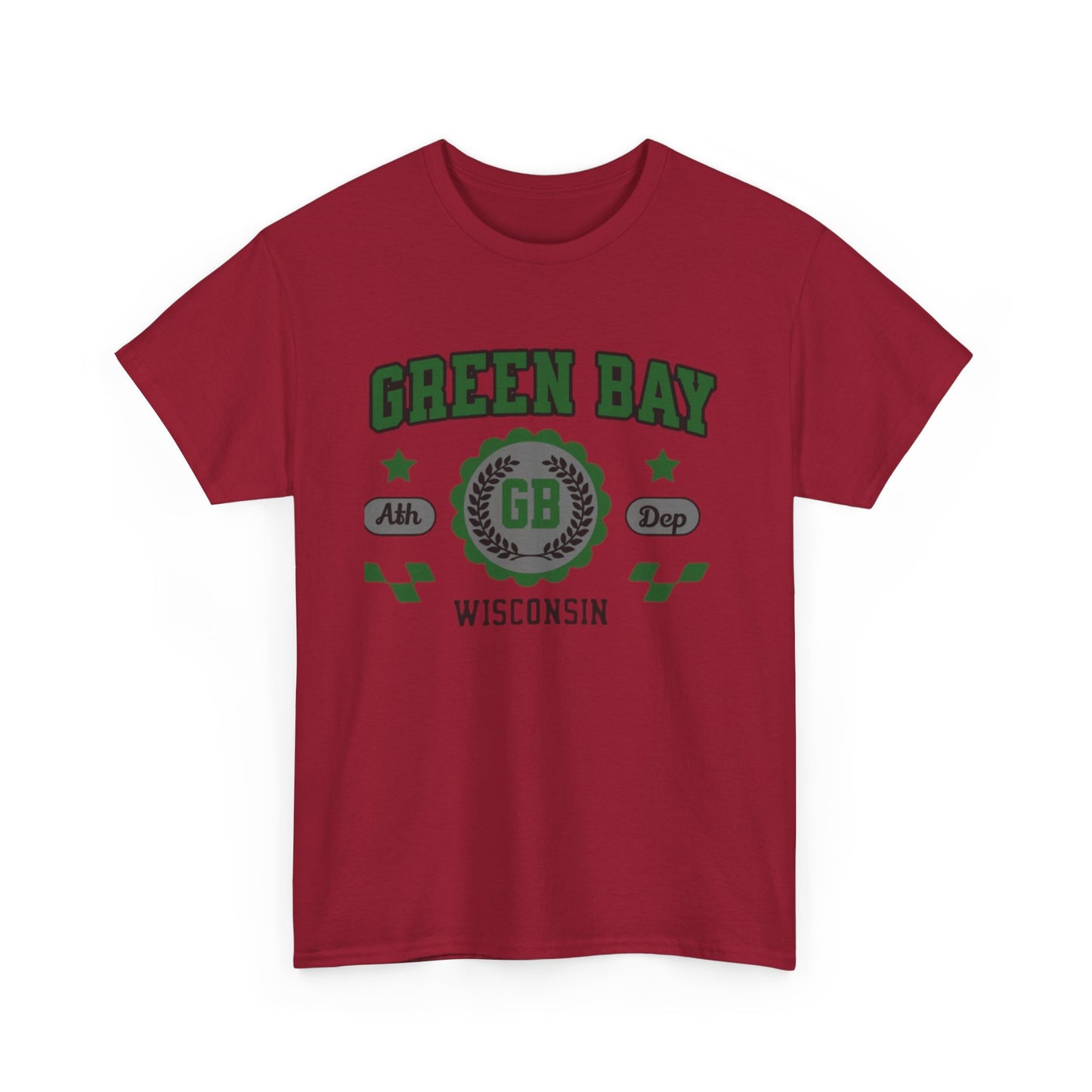 Wisconsin Green Bay  t-shirt Vintage Athletic Sports Design  Cotton Tee