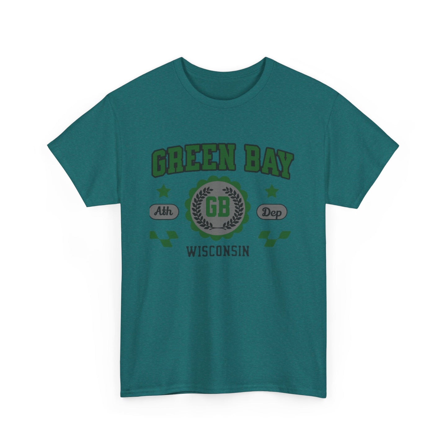Wisconsin Green Bay  t-shirt Vintage Athletic Sports Design  Cotton Tee