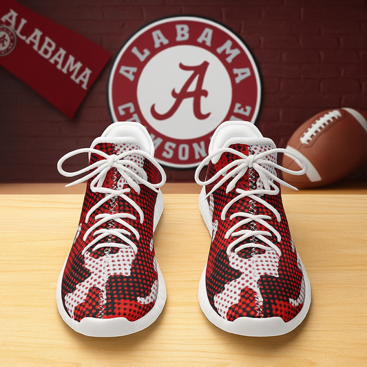 Alabama Crimson Tide Red White Black Camo Coconut Sneakers