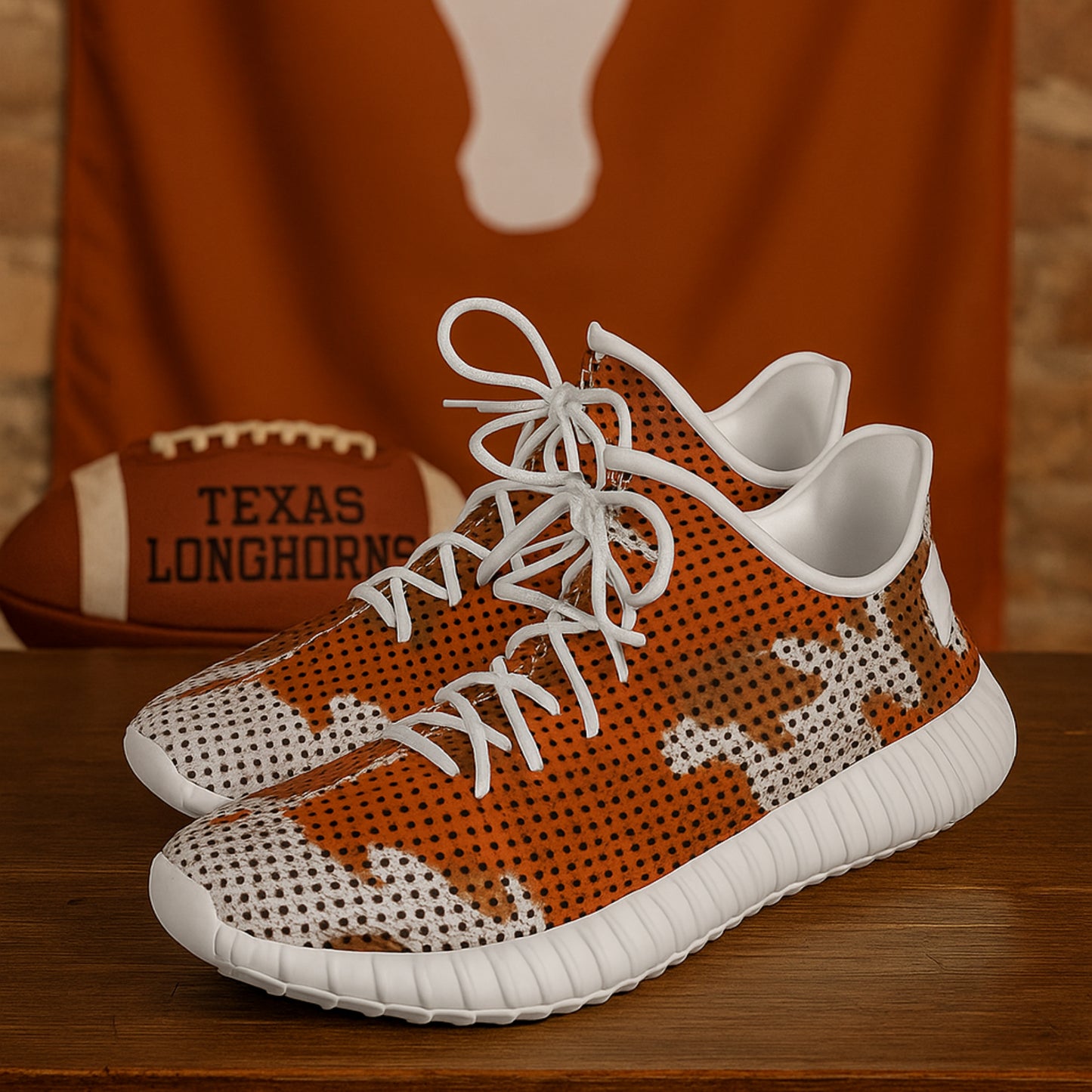 Urban Legend Texas at Austin Longhorns Burnt Orange White Gray Camo Coconut Sneakers Shoes