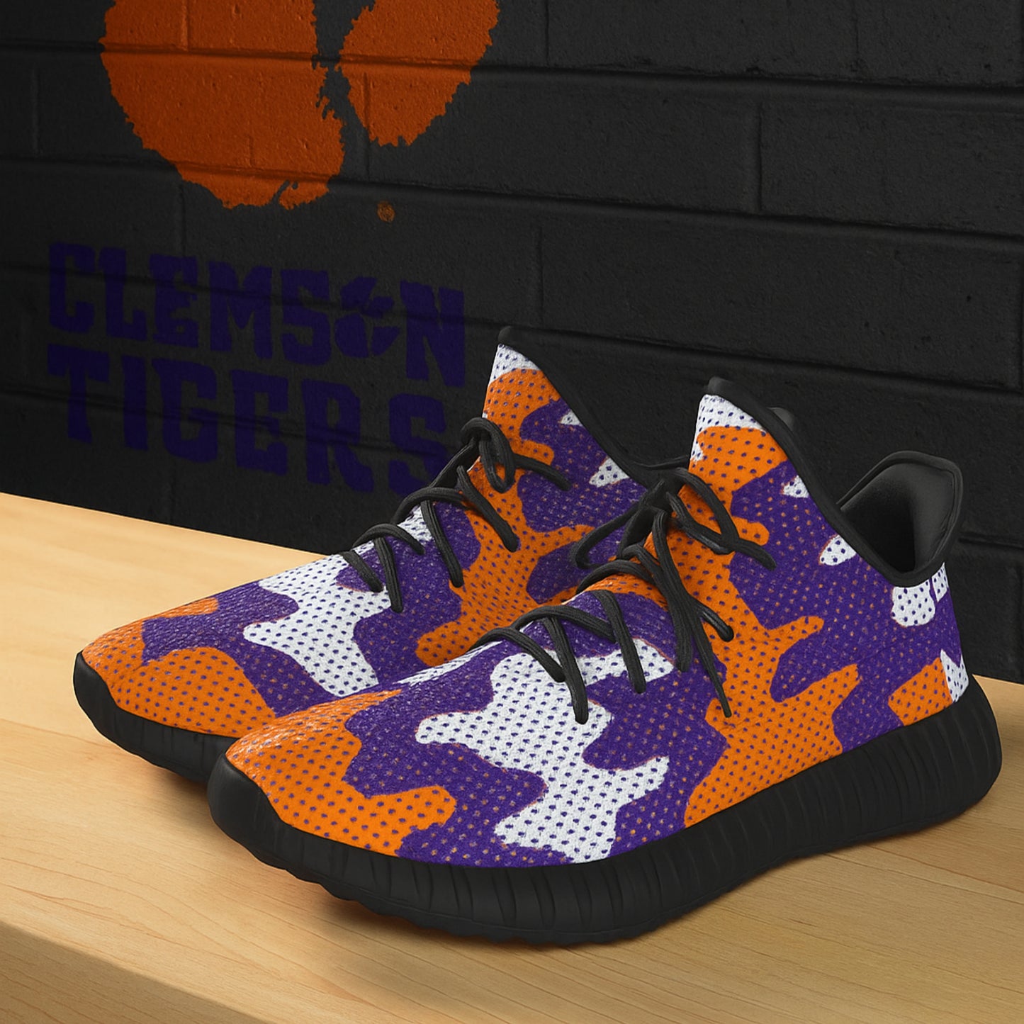 Urban Legend Clemson Tigers Orange Purple White Camo Coconut Sneakers Shoes