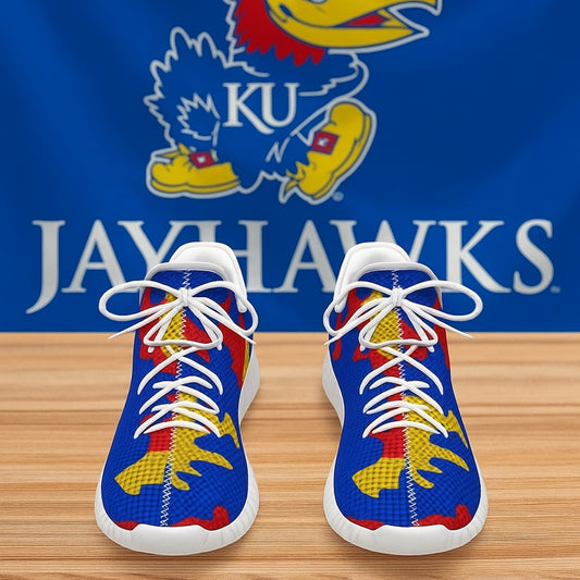 Urban Legend Kansas Jayhawks Blue Red White Camo Coconut Sneakers Shoes