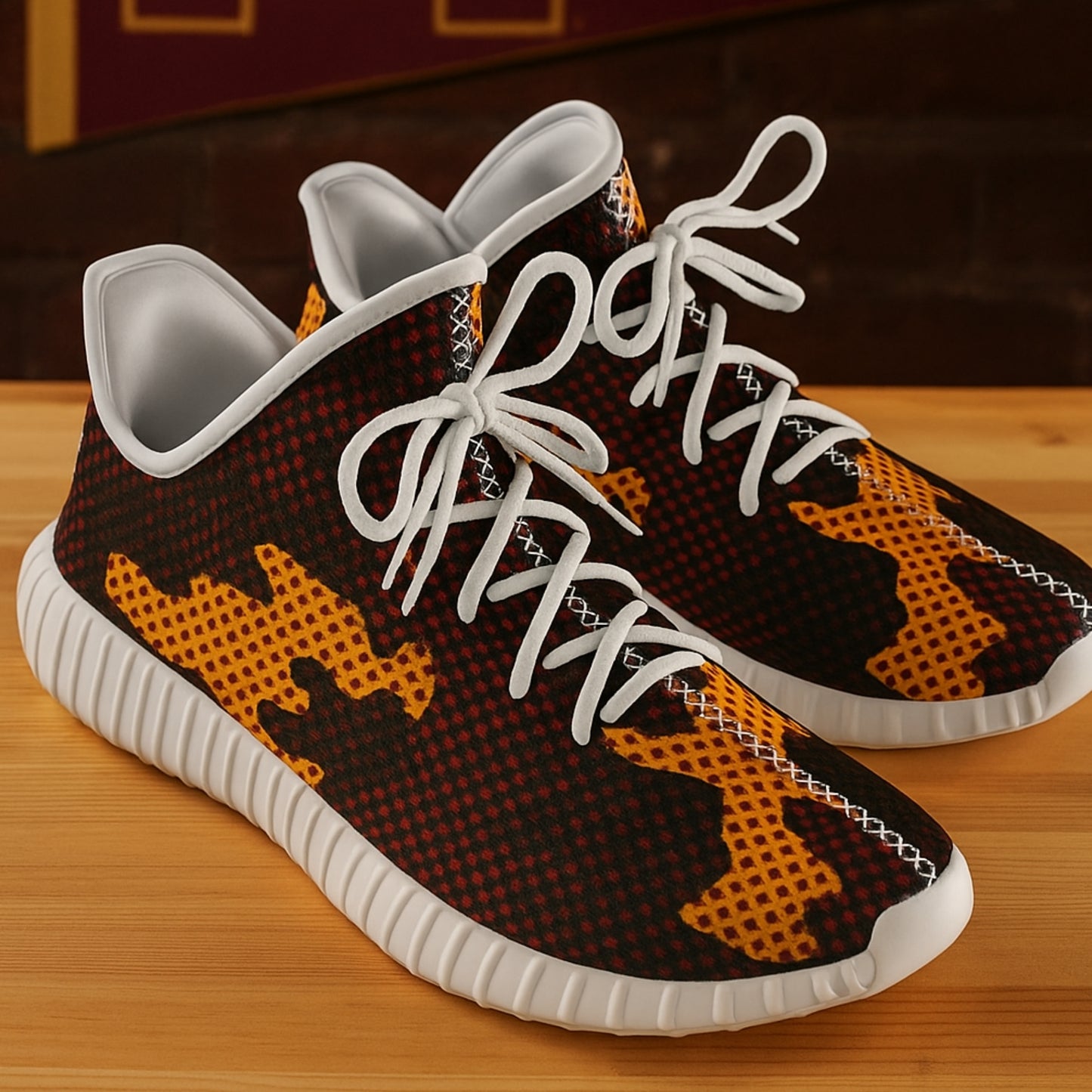 Urban Legend Minnesota Golden Gophers Maroon Gold White Camo Coconut Sneakers Shoes