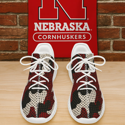 Urban Legend Nebraska Lincoln Cornhuskers Red White Black Camo Coconut Sneakers Shoes