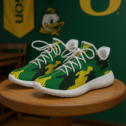 Urban Legend Oregon Ducks Green Yellow White Camo Coconut Sneakers Shoes