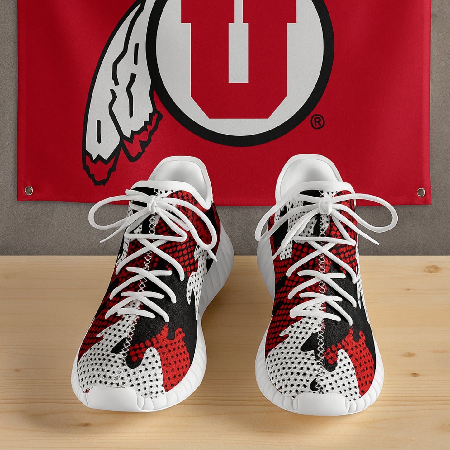 Urban Legend Utah Utes Red Black White Camo Coconut Sneakers Shoes