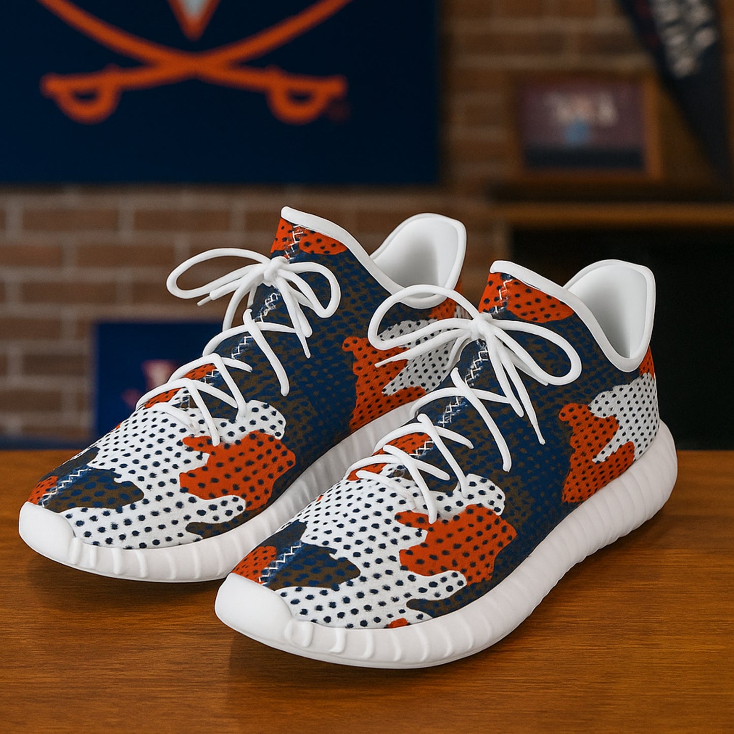 Urban Legend Virginia Cavaliers Navy Orange White Camo Coconut Sneakers Shoes