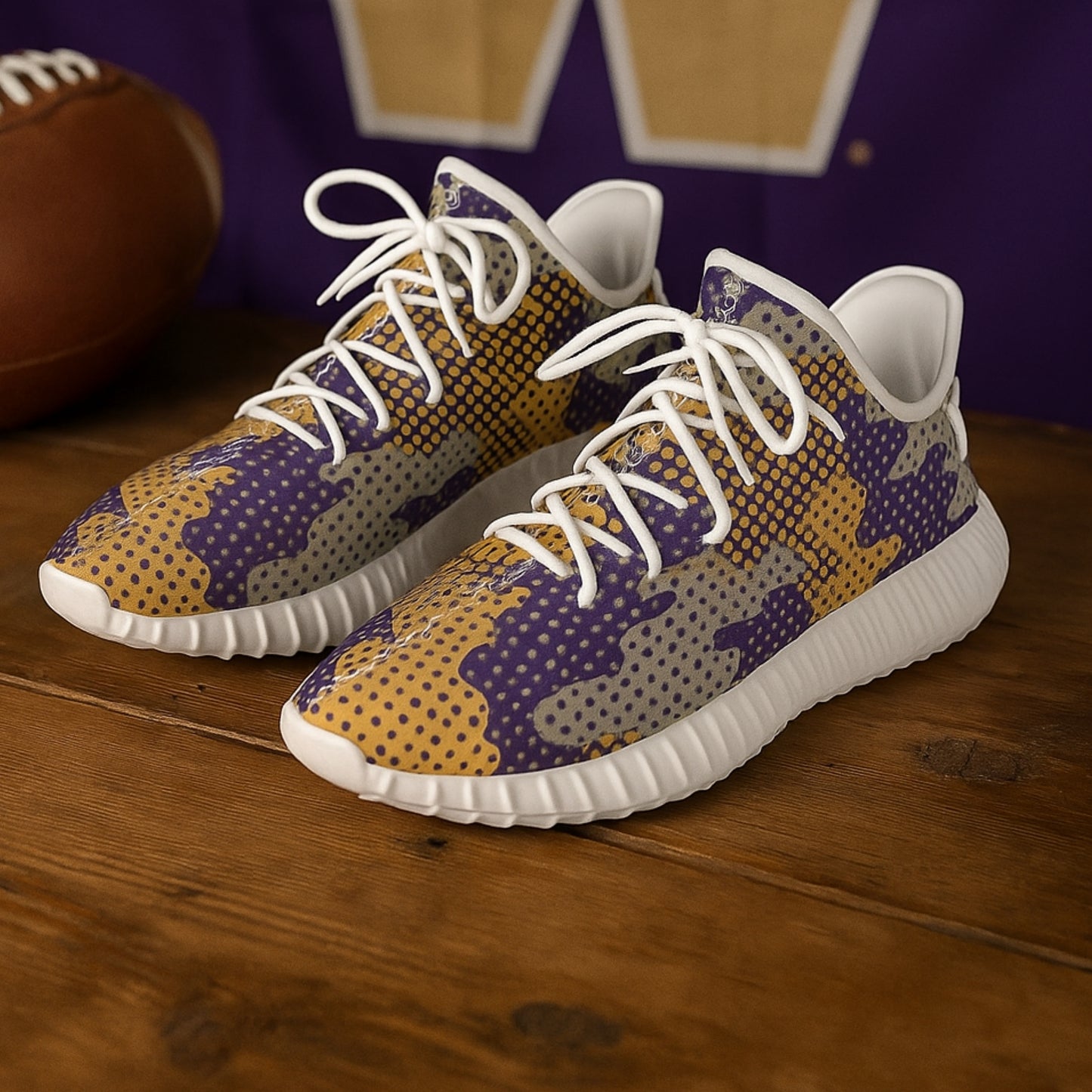Urban Legend Washington Huskies Purple Gold White Camo Coconut Sneakers Shoes