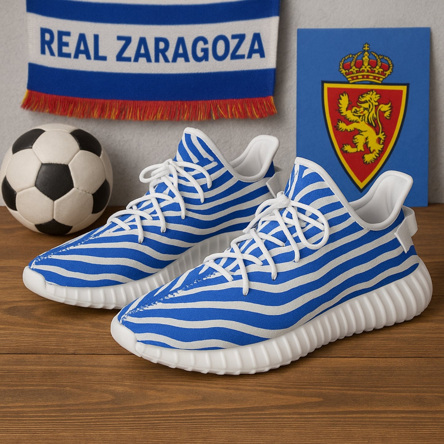 Zapatillas Urban Legend con estampado de cebra Real Zaragoza | Azul y blanco para el dia del partido