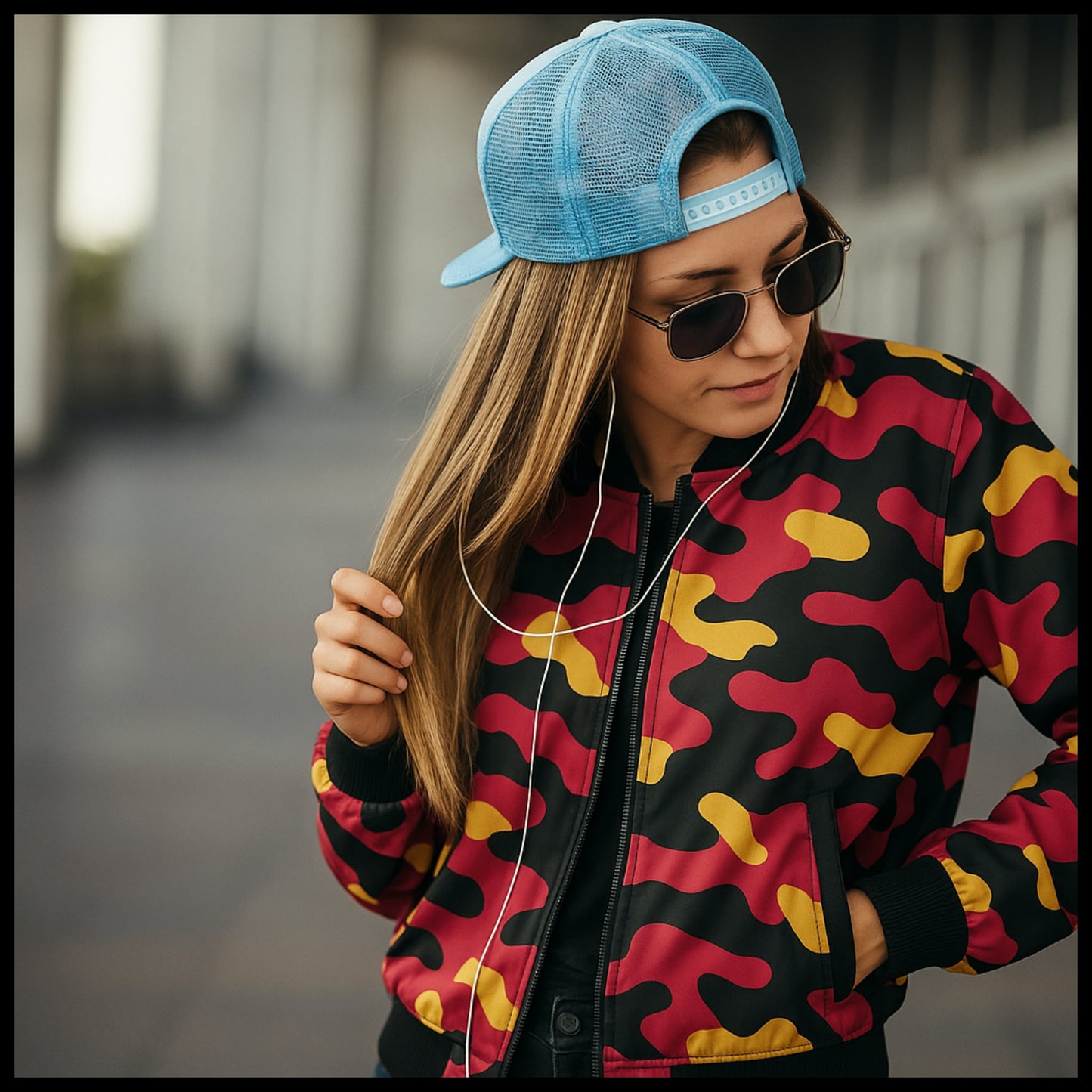 Arizona Cardinals Camo Fleece Bomber Jacket – Red, Black and White NFL Streetwear